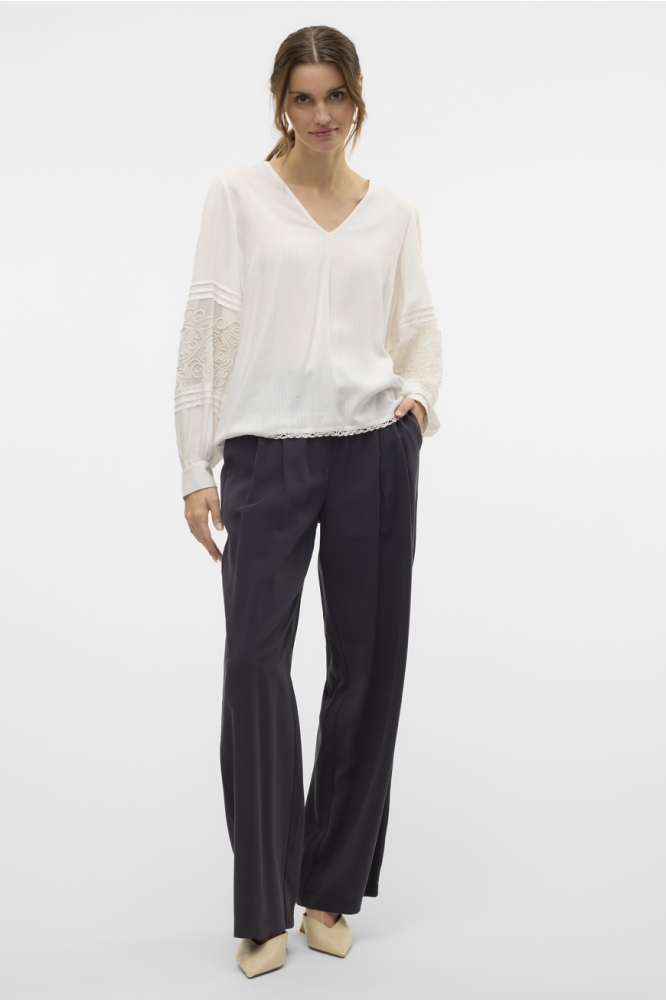 VMNICOLA LS TOP WVN GA 10324602 SNOW WHITE